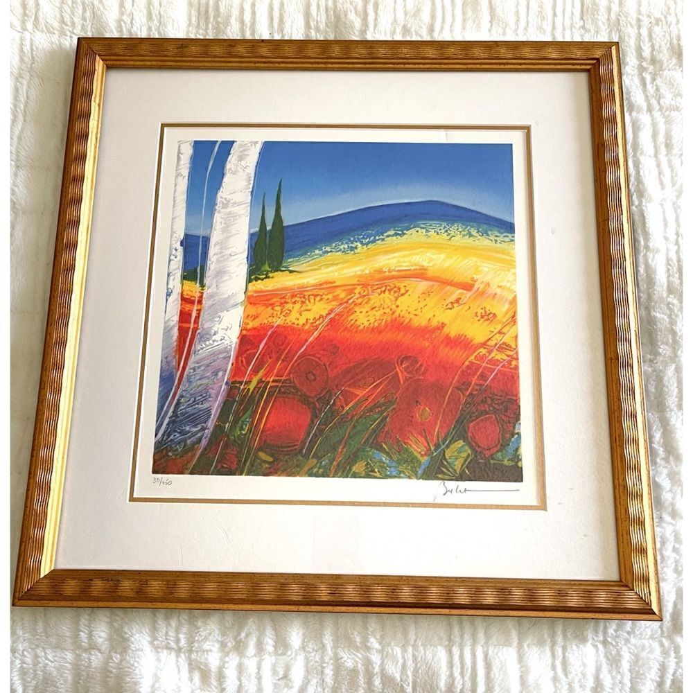 Emile Bellet Symphonie Champetre Print Art Signed & Numbered Matted Framed